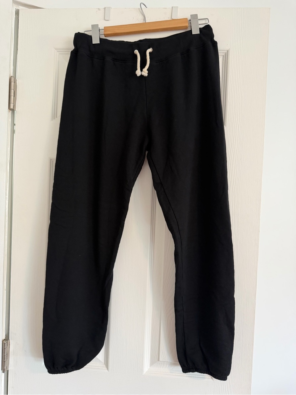 perfectwhitetee Black Sweatpants with White Drawstring